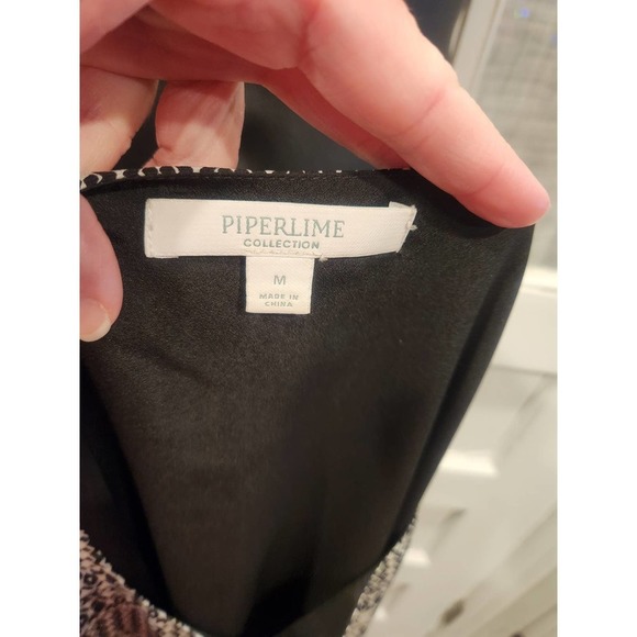 Piper Lime Black and White Geometric Patterned‎ Dress - Picture 4 of 4